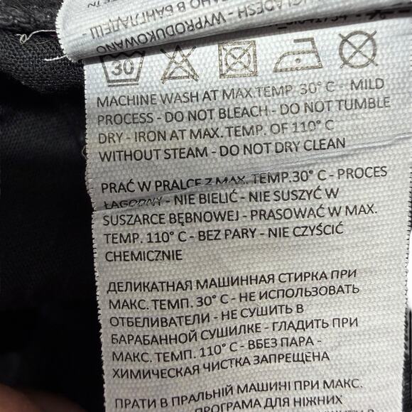 Sinsay Mom Fit Jeans Black Women’s US Sz 10 High Rise Straight Leg - Picture 6 of 12